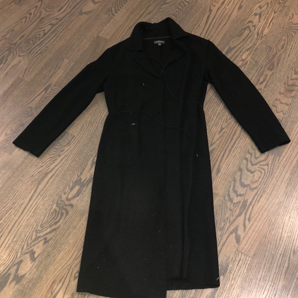 Classiques Entier long black wool jacket